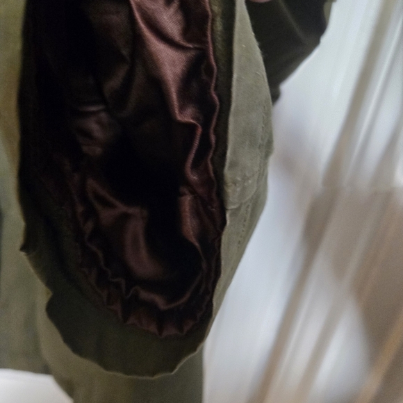 Banana republic jacket women's size medium military green wool blend lined - Picture 8 of 16